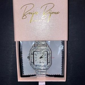 Women’s Diamond Square Watch (Silver)